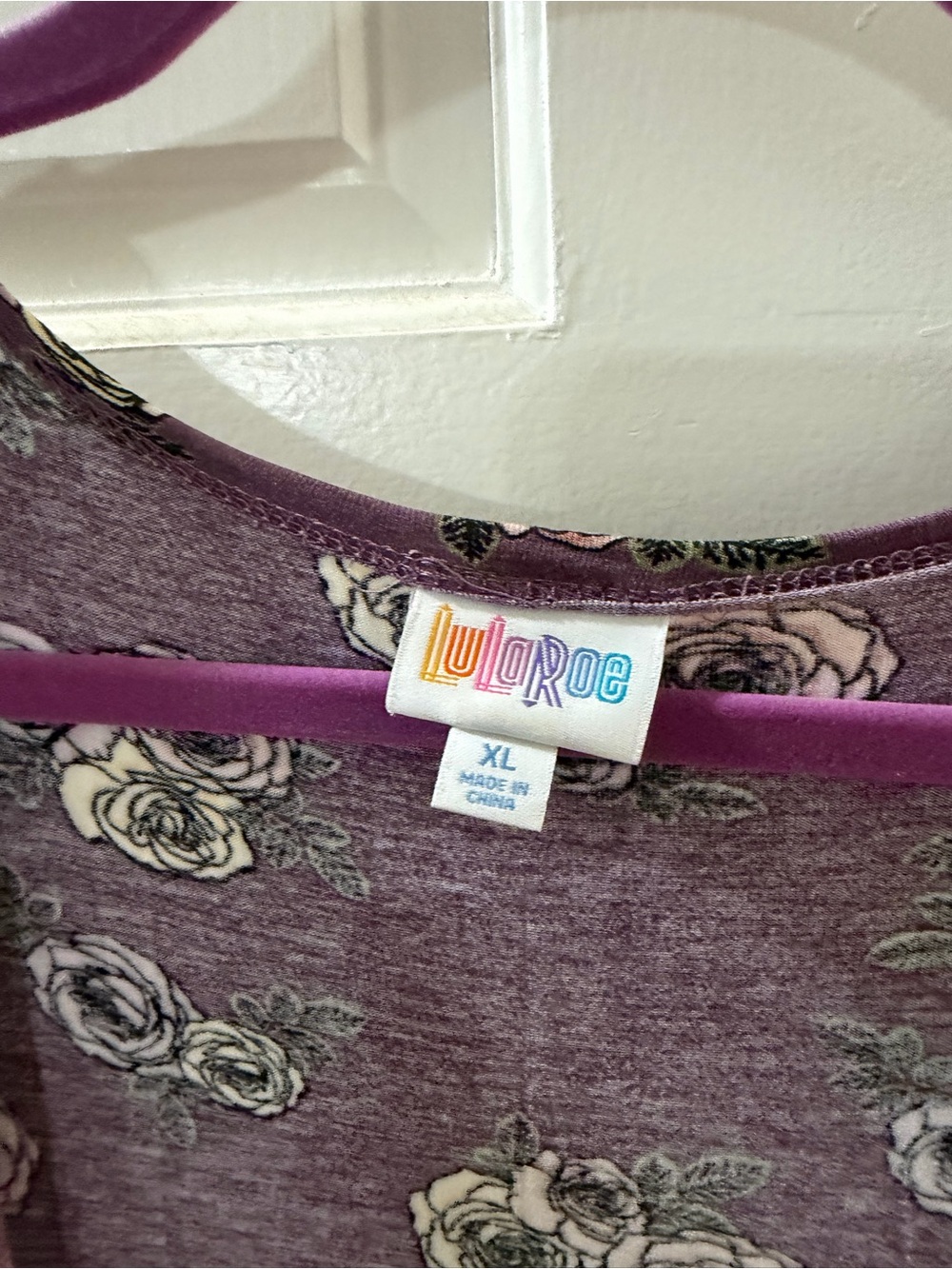 LuLaRoe Purple Floral Duster Vest - Picture 3 of 3